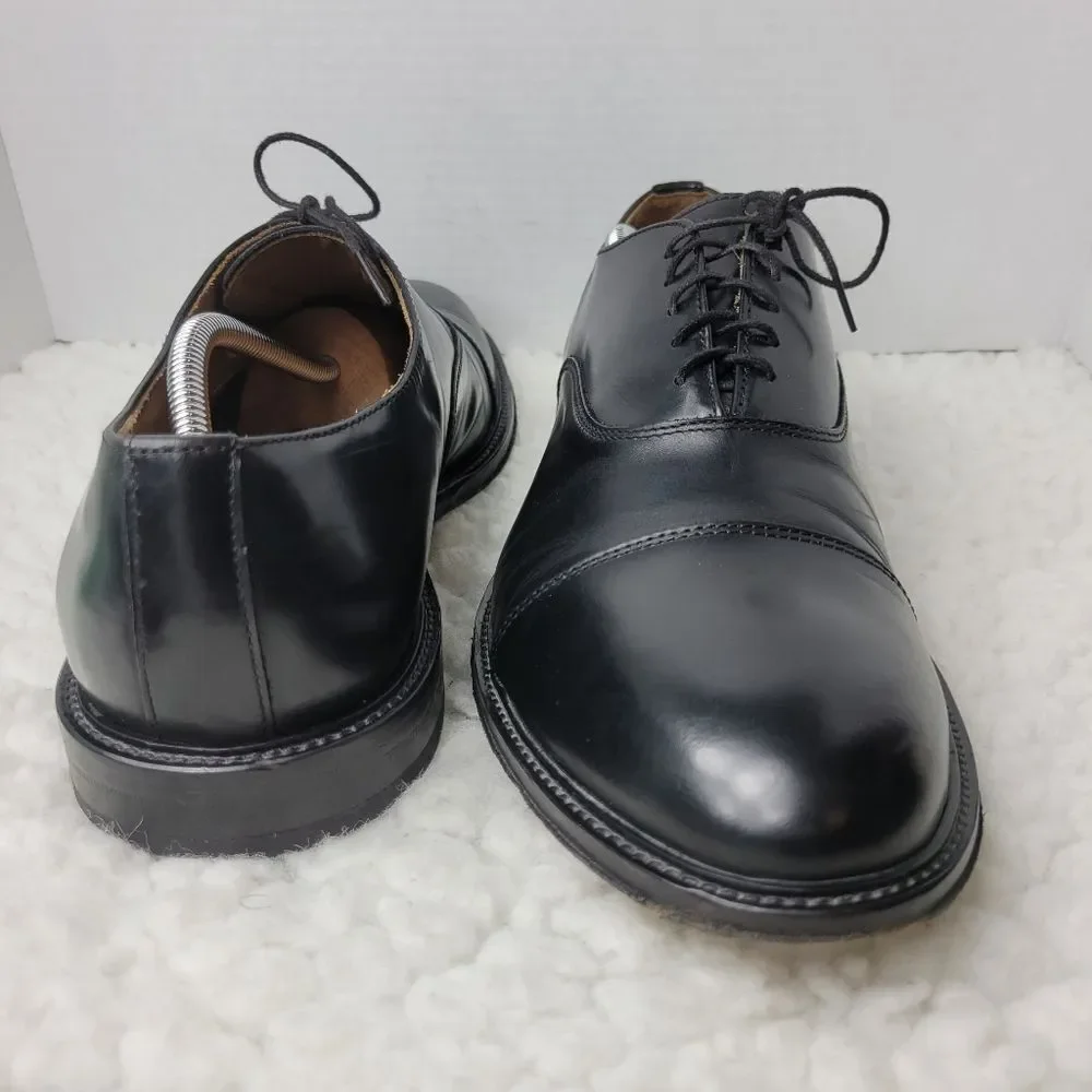 Barneys New York Mens Oxford Shoes Size 13  Black Leather Cap Toe